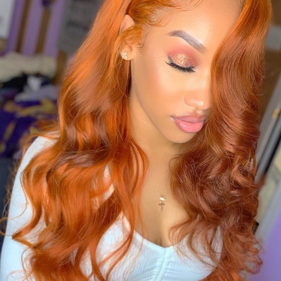 22” Light Brown/Blond/Orange Front Lace Wig Unit main image 7